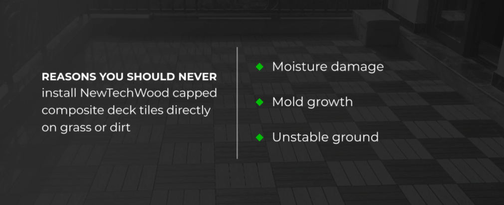 Installing Deck Tiles on Grass - Newtechwood